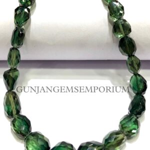 Green Tourmaline Nuggets AAAA+ QUALITY~~Green Tourmaline Faceted Nuggets Faceted Tourmaline Beads Chequer Cut Tourmaline Gemstone Jewellery