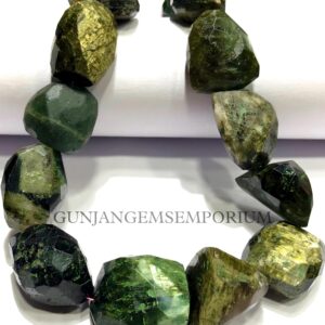 Green Tourmaline Old Mines Natural Green Tourmaline Faceted Nuggets Beads Big Size Tourmaline Nuggets Tourmaline Beads 12” Gemstone Jewelry Green Tourmaline Old Mines Natural Green Tourmaline Faceted Nuggets Beads Big Size Tourmaline Nuggets Tourmaline Beads 12” Gemstone Jewelry