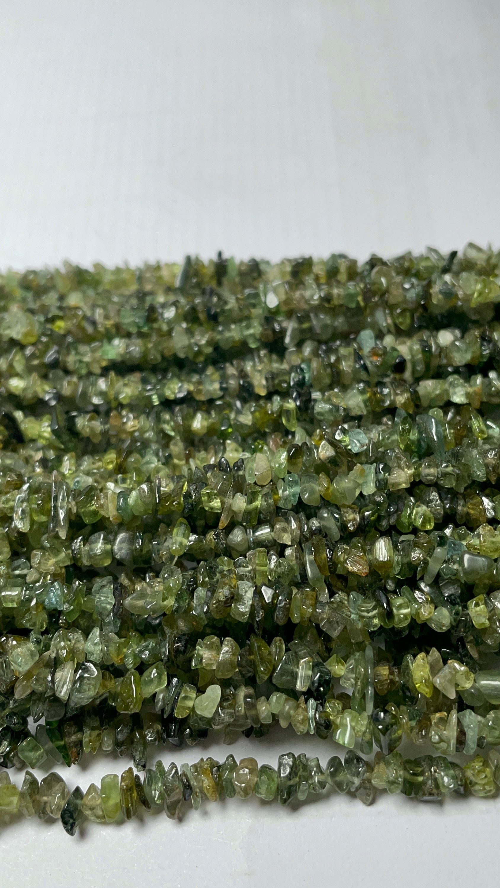 Rare Green Tourmaline Raw Chips Beads, 34 Inches Strand Mothers Day Gift, Jewelry Making Beads, Wholesale Beads