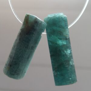 Raw Green Tourmaline Crystal 14-16mm Beads- 2 Pcs Stick Gemstone-jewelry Making- Crafts Natural Beads Raw Green Tourmaline Crystal 14-16mm Beads- 2 Pcs Stick Gemstone-jewelry Making- Crafts Natural Beads