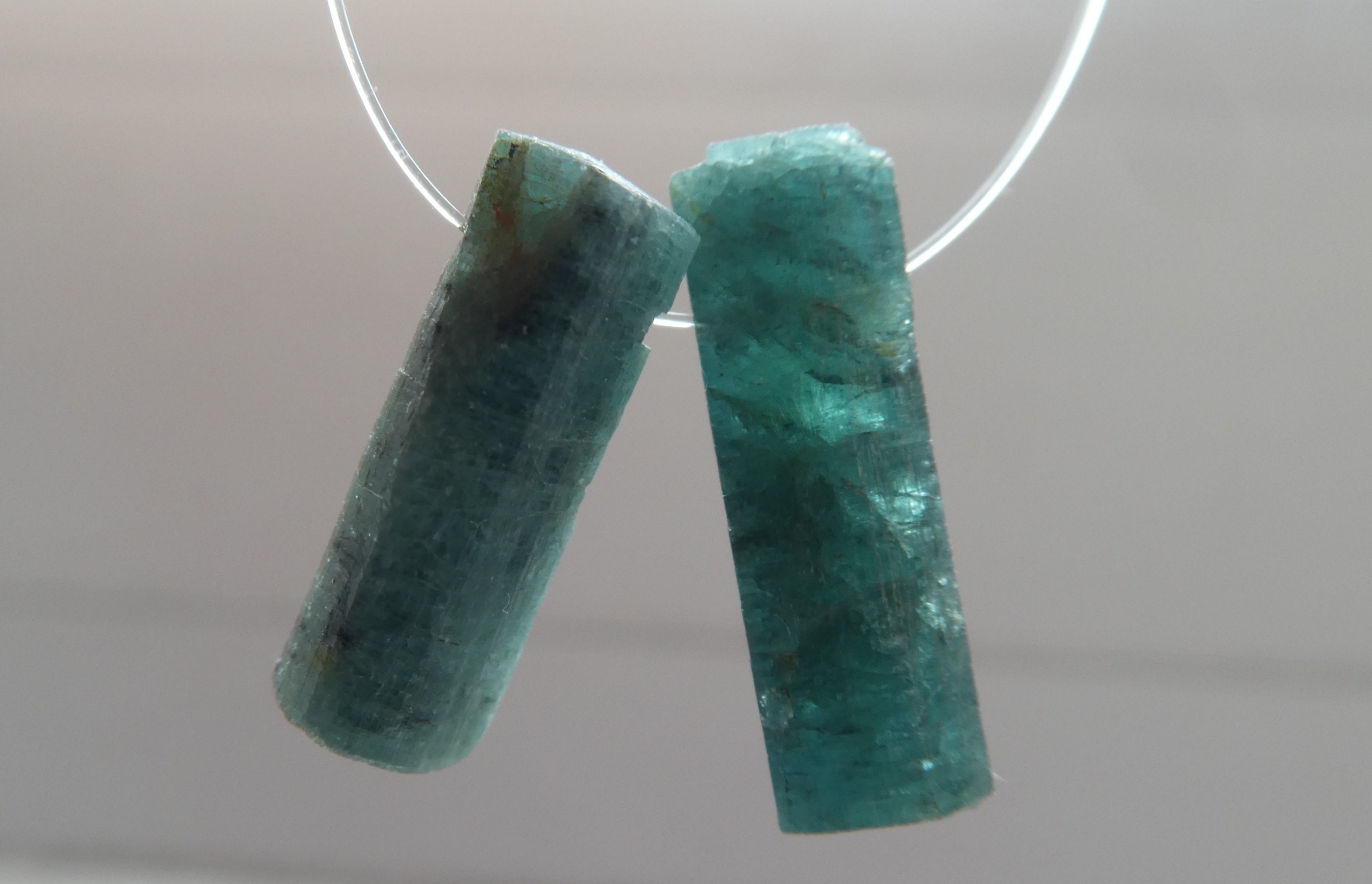 Raw Green Tourmaline Crystal 14-16mm Beads- 2 Pcs Stick Gemstone-jewelry Making- Crafts Natural Beads Raw Green Tourmaline Crystal 14-16mm Beads- 2 Pcs Stick Gemstone-jewelry Making- Crafts Natural Beads