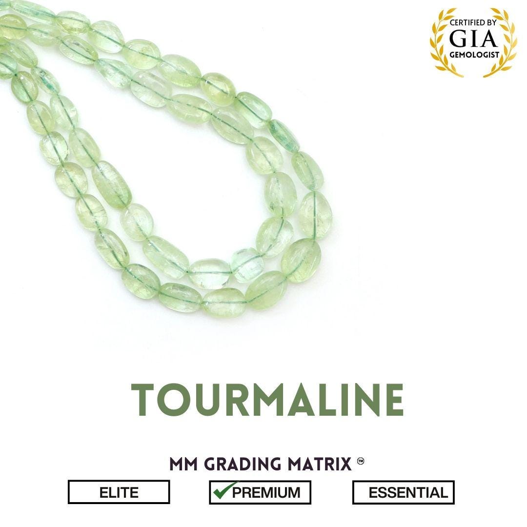 Green Tourmaline Smooth Nugget Shape Beads, 4x6 Mm To 8x12 Mm Tourmaline Plain Gemstone Beads For Jewelry Making, Tourmaline Strand 18" Green Tourmaline Smooth Nugget Shape Beads, 4x6 Mm To 8x12 Mm Tourmaline Plain Gemstone Beads For Jewelry Making, Tourmaline Strand 18"