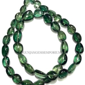 Green Tourmaline Smooth Nuggets AAAA+ QUALITY Green Tourmaline Nugget Beads Extremely RARE Heated Tourmaline Stone Smooth Tourmaline Beads