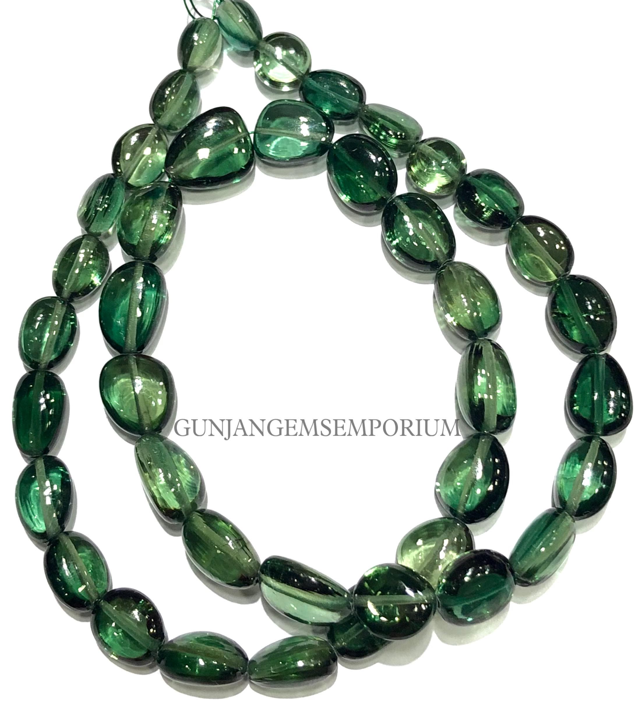 Green Tourmaline Smooth Nuggets Aaaa+ Quality Green Tourmaline Nugget Beads Extremely Rare Heated Tourmaline Stone Smooth Tourmaline Beads