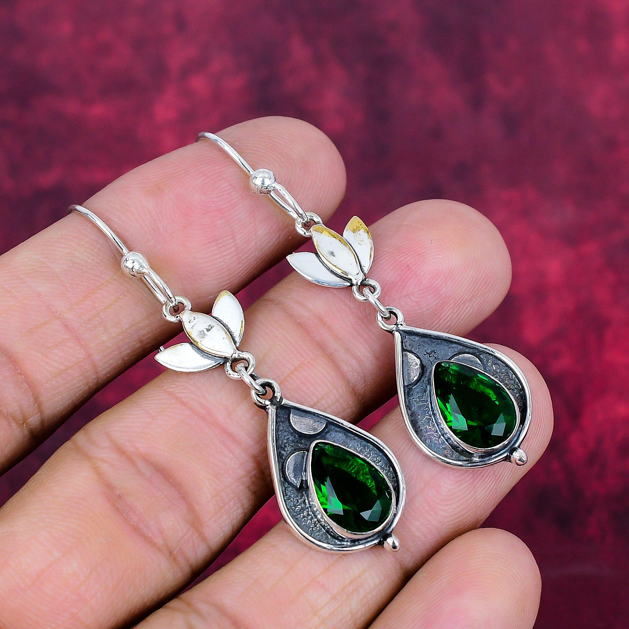Green Tourmaline Earring 925 Sterling Silver Earring Handmade Earring Antique Fine Earring Tourmaline Gemstone Earring Party Wear Gift Green Tourmaline Earring 925 Sterling Silver Earring Handmade Earring Antique Fine Earring Tourmaline Gemstone Earring Party Wear Gift