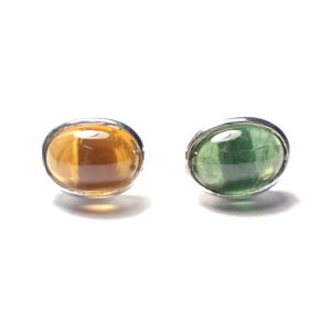 Green Tourmaline Stud Earrings: 925 Sterling Silver Gemstone Jewelry