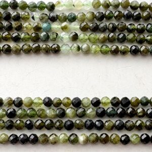 4mm Round Green Tourmaline Faceted Gemstone Beads. 15" Strands Of High Quality Mixed Green Beads. 4mm Round Green Tourmaline Faceted Gemstone Beads. 15" Strands Of High Quality Mixed Green Beads.