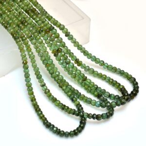 AAA+ Green Tourmaline 4mm-5mm Faceted Rondelle Beads | 16inch Strand | Natural Multi Green Tourmaline Semi Precious Gemstone Loose Beads AAA+ Green Tourmaline 4mm-5mm Faceted Rondelle Beads | 16inch Strand | Natural Multi Green Tourmaline Semi Precious Gemstone Loose Beads