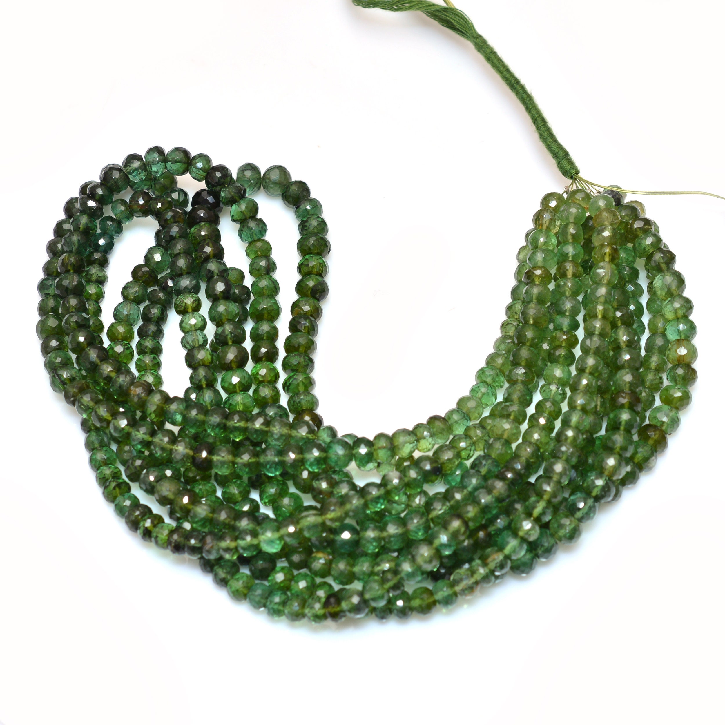Aaa+ Green Tourmaline 5mm-6mm Faceted Rondelle Beads | 16inch Strand | Natural Multi Green Tourmaline Semi Precious Gemstone Loose Beads Aaa+ Green Tourmaline 5mm-6mm Faceted Rondelle Beads | 16inch Strand | Natural Multi Green Tourmaline Semi Precious Gemstone Loose Beads