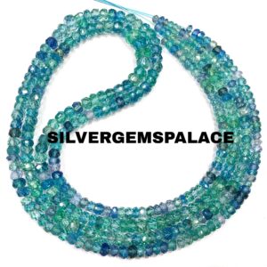 AAAA+ Rare Paraiba Blue Tourmaline Beads Faceted Tourmaline Rondelle Beads Blueish Green Tourmaline Gemstone Beads 4-5mm Tourmaline Beads. AAAA+ Rare Paraiba Blue Tourmaline Beads Faceted Tourmaline Rondelle Beads Blueish Green Tourmaline Gemstone Beads 4-5mm Tourmaline Beads.
