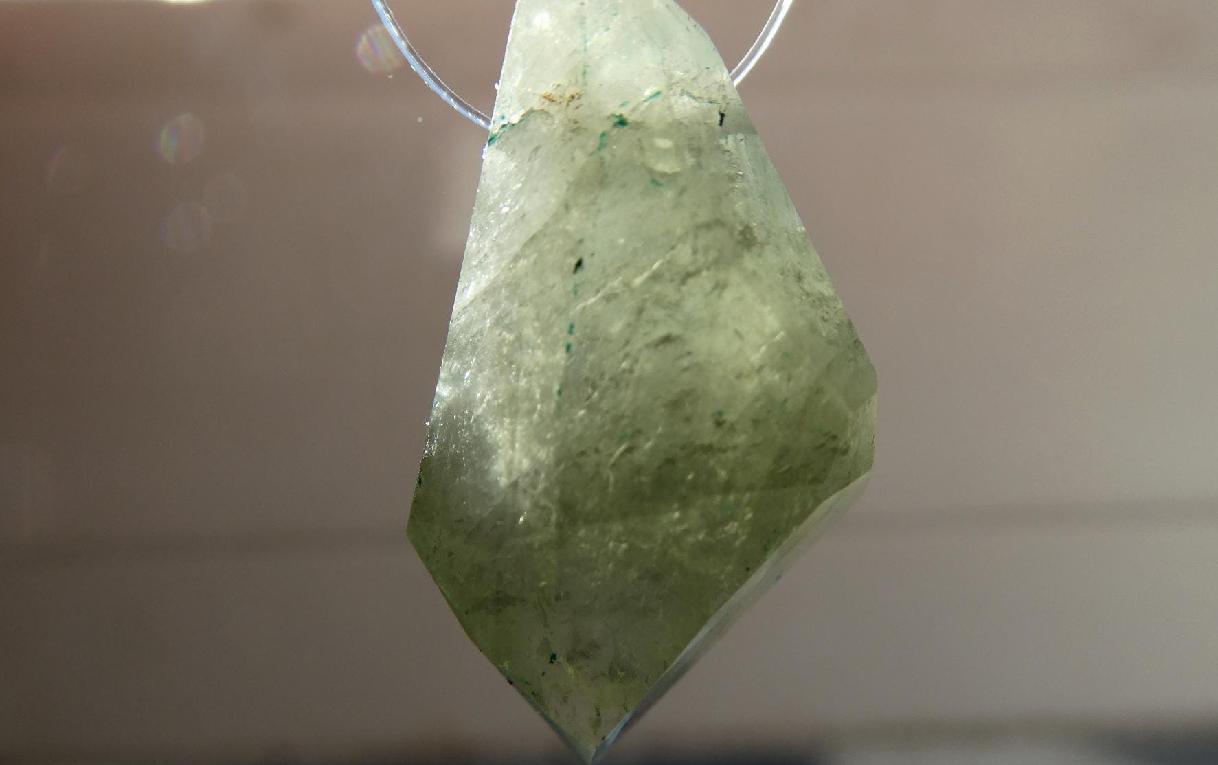 Green Tourmaline Faceted Point 21mm Bead-1 Pc Gemstone-pendant Jewelry Making-natural Craft Beads