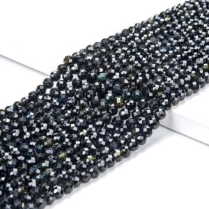 Natural Dark Green Tourmaline Gemstone Grade Aa Micro Faceted Round 3mm 4mm 5mm Loose Beads 15 Inch Full Strand (p97) Natural Dark Green Tourmaline Gemstone Grade Aa Micro Faceted Round 3mm 4mm 5mm Loose Beads 15 Inch Full Strand (p97)
