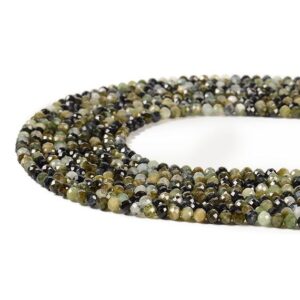 Natural Green Tourmaline Gemstone Grade A Micro Faceted Round 4mm Loose Beads Bulk Lot 1,2,6,12 And 50 (p119) Natural Green Tourmaline Gemstone Grade A Micro Faceted Round 4mm Loose Beads Bulk Lot 1,2,6,12 And 50 (p119)