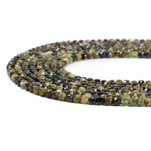 Natural Green Tourmaline Gemstone Grade Aa Micro Faceted Cube 4mm Loose Beads (p119) Natural Green Tourmaline Gemstone Grade Aa Micro Faceted Cube 4mm Loose Beads (p119)