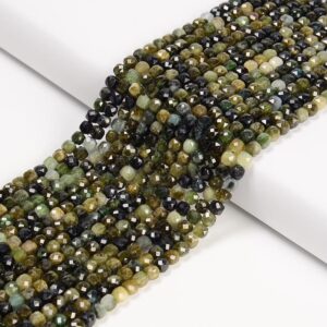 Natural Green Tourmaline Gemstone Grade Aa Micro Faceted Cube 4mm Loose Beads (p119) Natural Green Tourmaline Gemstone Grade Aa Micro Faceted Cube 4mm Loose Beads (p119)