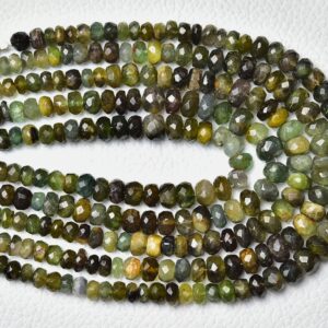 Natural Green Tourmaline Rondelle Beads 4.5mm to 6mm Faceted Rondelle Gemstone Beads Genuine Tourmaline Roundelle 8 Inch Strand No331 Natural Green Tourmaline Rondelle Beads 4.5mm to 6mm Faceted Rondelle Gemstone Beads Genuine Tourmaline Roundelle 8 Inch Strand No331