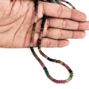 Natural Tourmaline Faceted Tyre Rondelle Beads, 5mm To 6.5mm Pink/green Tourmaline Gemstone Beads, 13 Inch Strand, Gde224 Natural Tourmaline Faceted Tyre Rondelle Beads, 5mm To 6.5mm Pink/green Tourmaline Gemstone Beads, 13 Inch Strand, Gde224