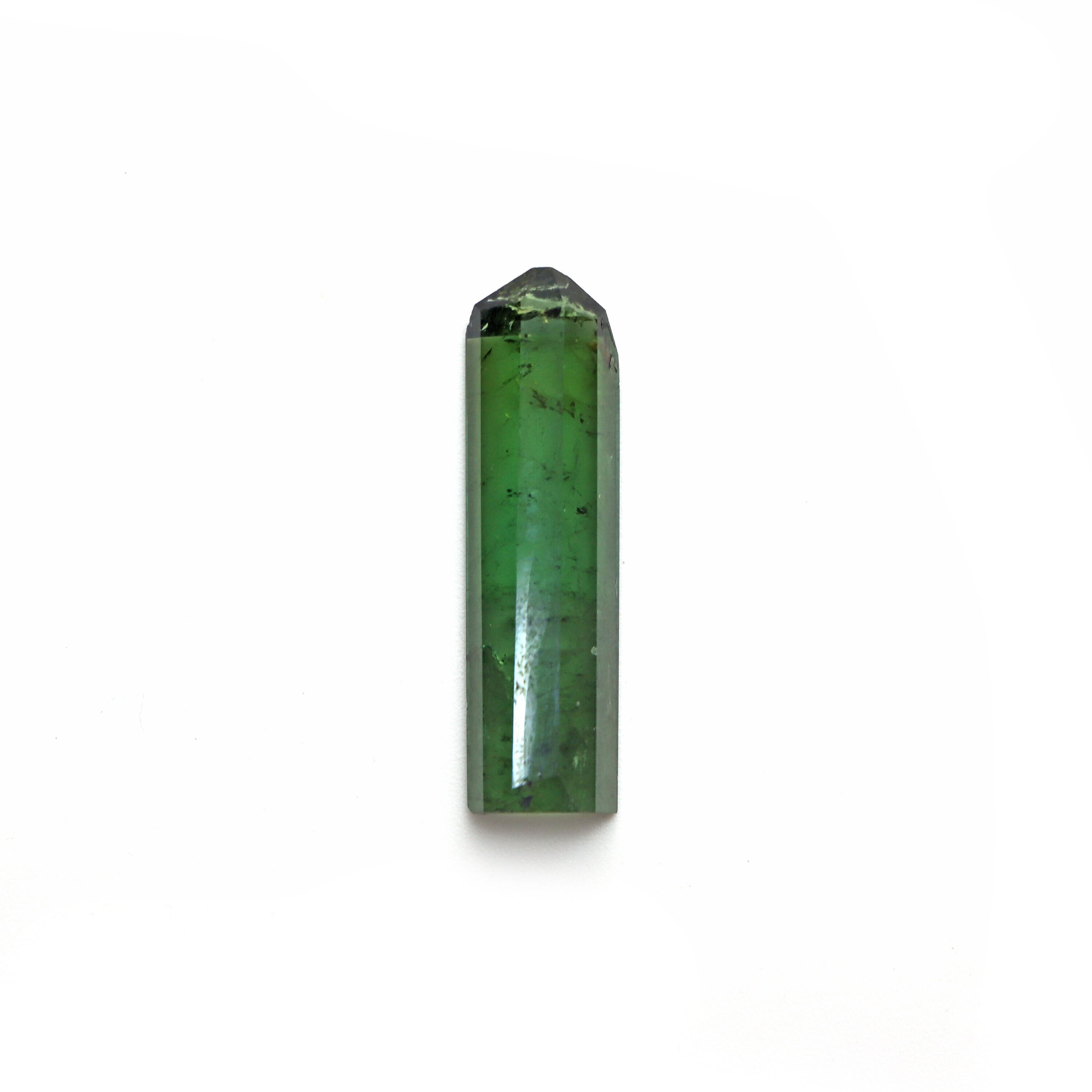 Green Tourmaline Faceted Organic Loose Gemstone, 8x31 Mm, Tourmaline Jewelry Making Gemstone, 1 Piece