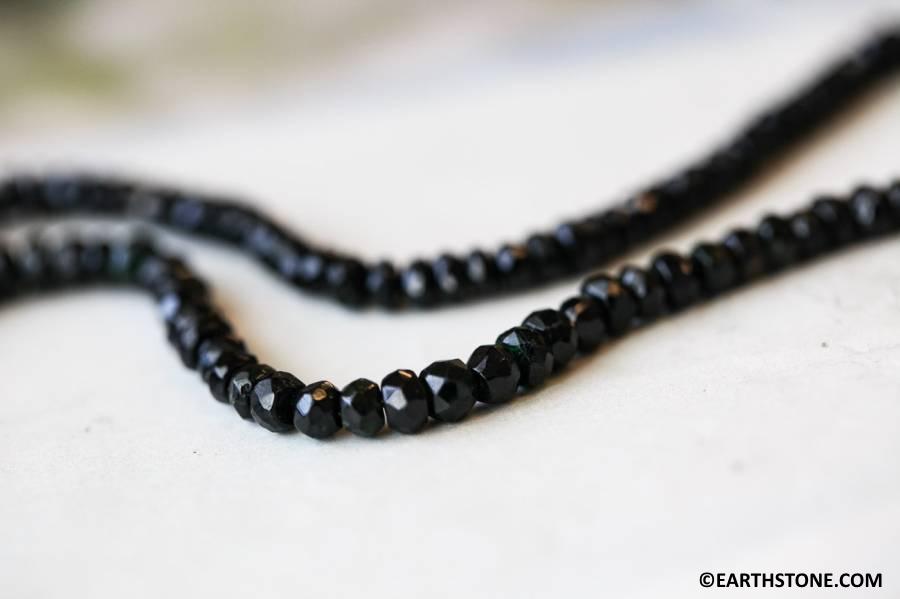 Green Tourmaline 4.5-5mm Faceted Rondelle Beads 16" Strand Enhanced 111-2385