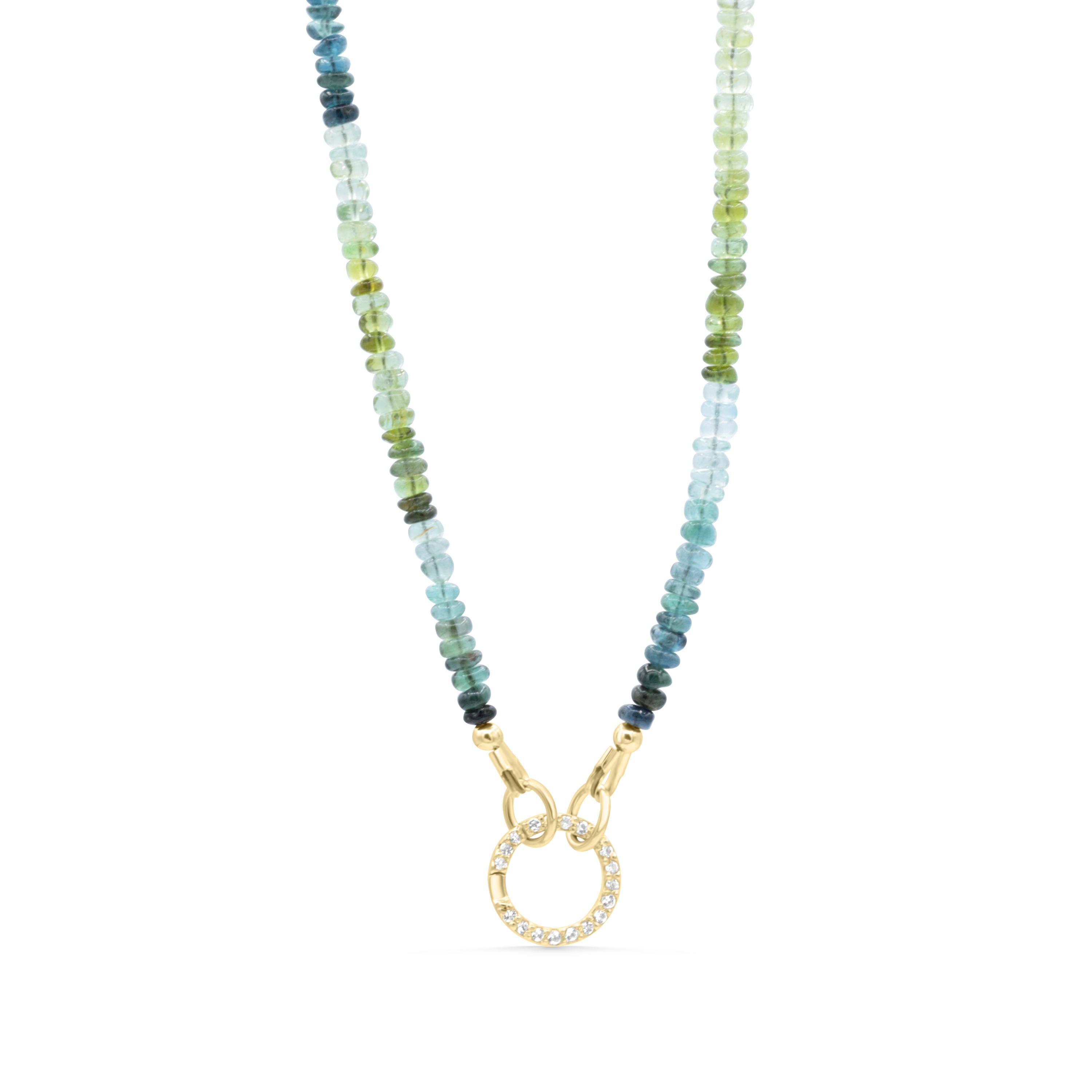 Blue & Green Tourmaline 3mm | Blue Tourmaline Necklace | Blue Tourmaline [entp1498] | Smooth Tourmaline 3mm Stones