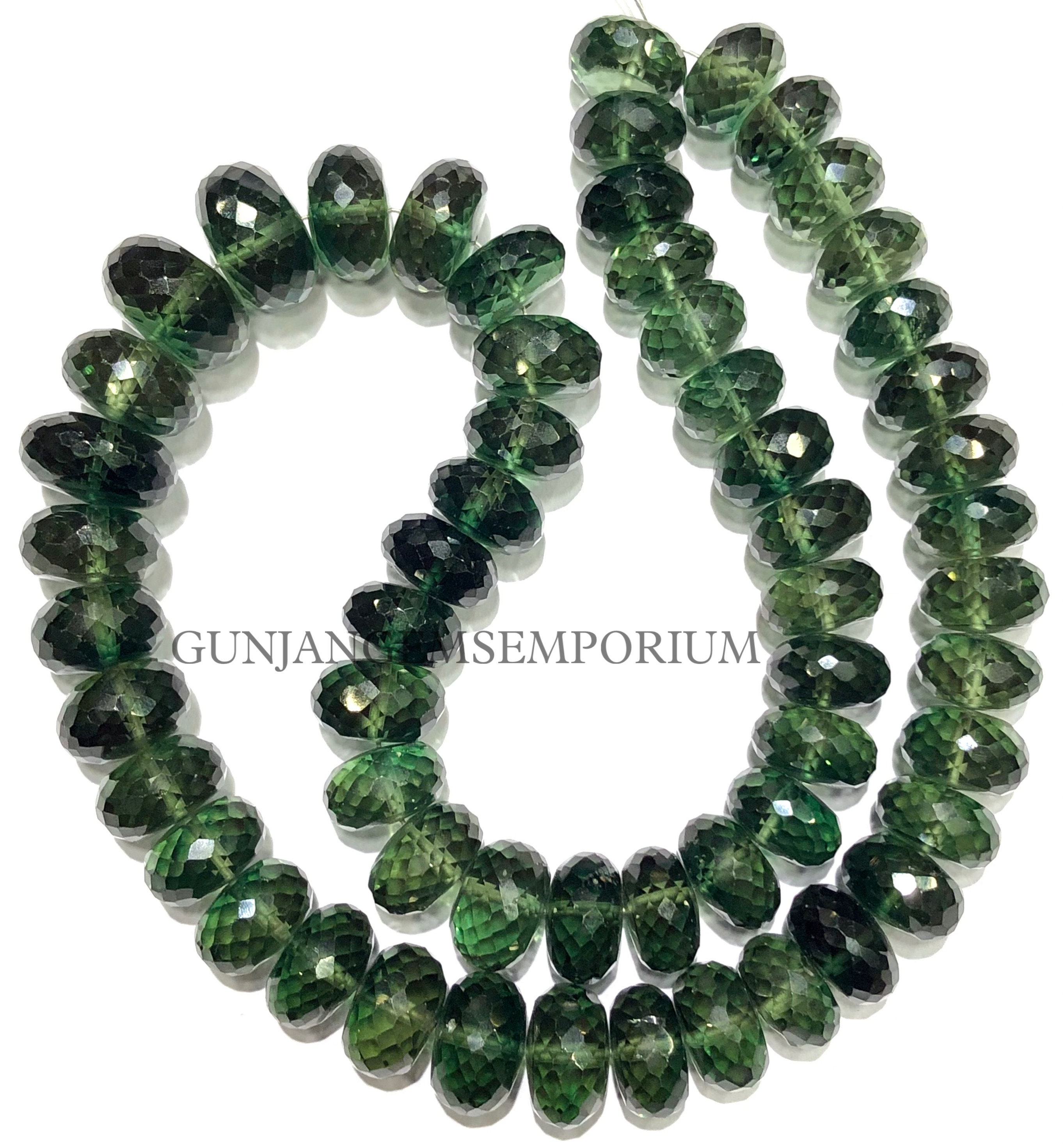 Green Tourmaline Faceted Rondelles Aaaa+ Quality~~green Tourmaline Rondelle Beads Rare Tourmaline Gemstone Beads Faceted Tourmaline Necklace