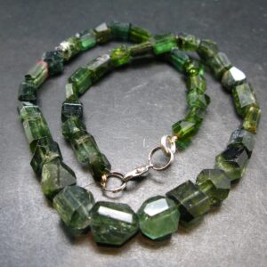 Gem Green Tourmaline Necklace From Brazil - 17"