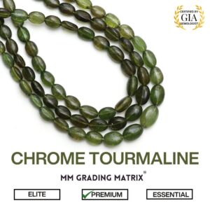 Chrome Tourmaline Gemstone Beads, 5x6 mm to 6.5x9 mm, Natural Tourmaline Smooth Oval Beads, Green Tourmaline Beads For Jewelry Making