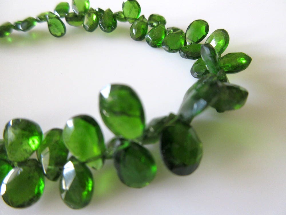Green Chrome Tourmaline Faceted Pear Beads, Faceted Chrome Dravite Green Tourmaline, 7mm To 10mm, 9 Inch Strand, Gds682 Green Chrome Tourmaline Faceted Pear Beads, Faceted Chrome Dravite Green Tourmaline, 7mm To 10mm, 9 Inch Strand, Gds682