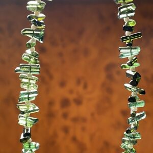Natural Green Tourmaline Stick Shaped Beads, 2.5/8 mm Approx, Natural Tourmaline 9.5 Inches Long Strand beads