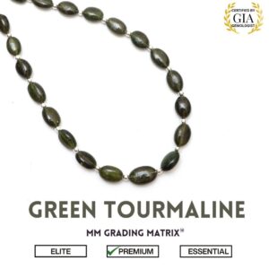 Natural Green Tourmaline Smooth Oval Beads, 4x5 mm To 7x11 mm Green Tourmaline Gemstone Beads, Tourmaline For Jewelry Making, 23" Strand