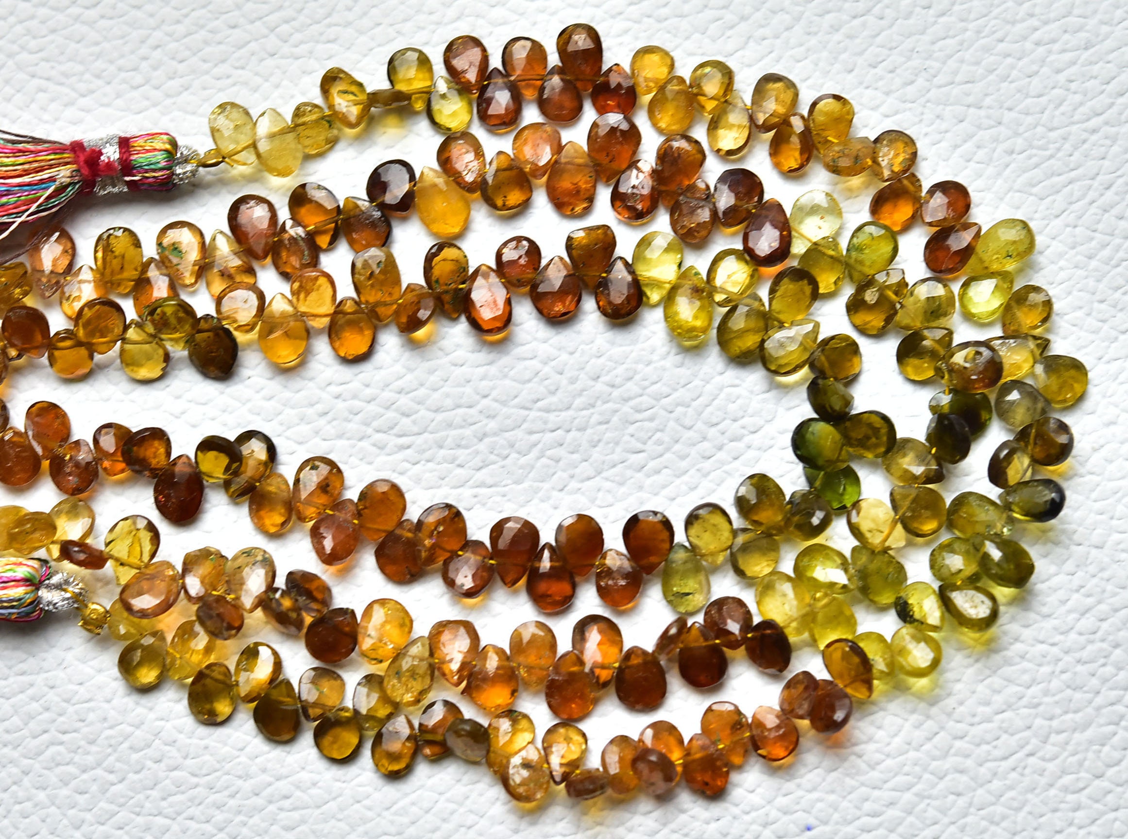 Natural Petrol Green Tourmaline Pear Briolettes 5x5.5mm To 5x7mm Faceted Pear Brioletts Gemstone Beads Tourmaline Beads 8 Inch Strand No4263