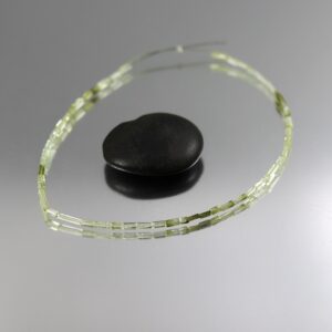 Petite Green Tourmaline Beads - Tubes - 10 Inches