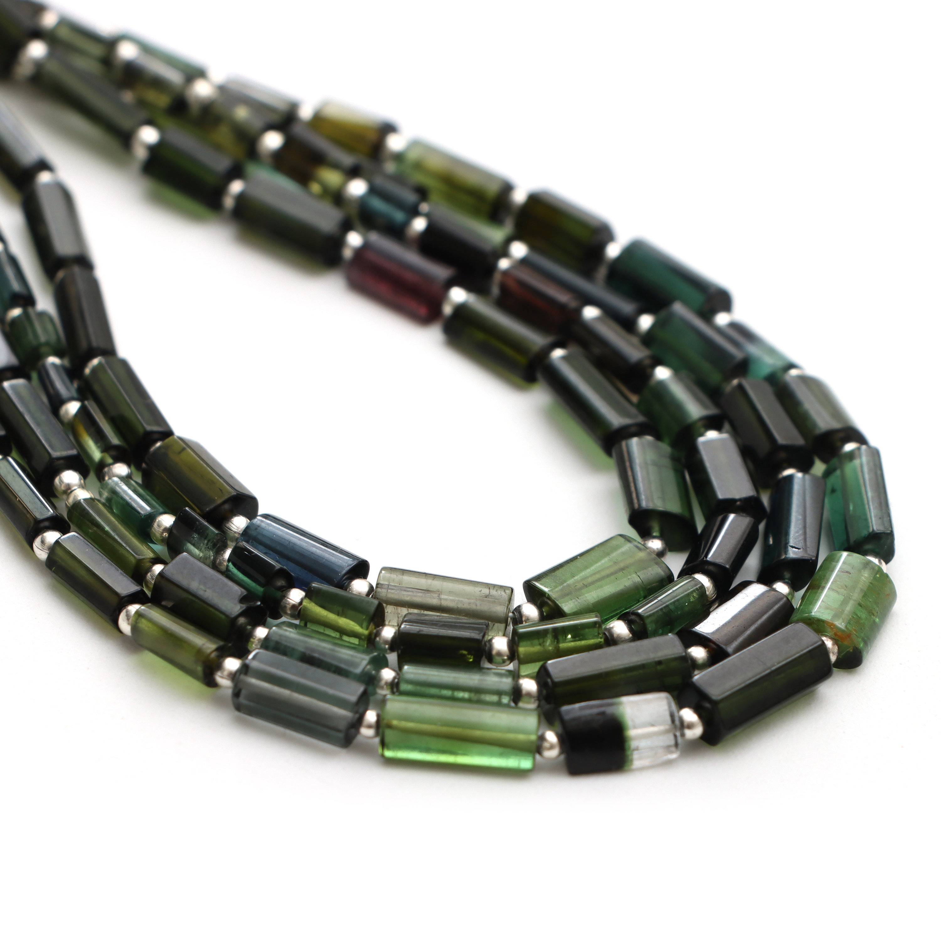 Green Tourmaline Smooth Cylinder Beads, 2x4 Mm To 6x10 Mm, Tourmaline Beads, Cylinder Shape Tourmaline, 19 Inch Strand, Price Per Strand