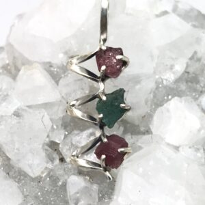 Abstract Pink and Green Tourmaline Pendant Abstract Pink and Green Tourmaline Pendant