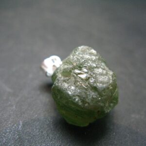 Green Tourmaline Crystal Silver Pendant - 2.3" - 4.91 Grams Green Tourmaline Crystal Silver Pendant - 2.3" - 4.91 Grams