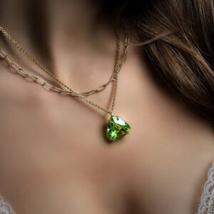 Large Green Tourmaline Trillion Pendant · October Birthstone Necklace · Gold Tourmaline Necklace · Triangle Pendant Necklace Large Green Tourmaline Trillion Pendant · October Birthstone Necklace · Gold Tourmaline Necklace · Triangle Pendant Necklace