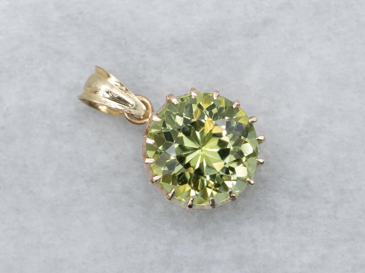 Lemon-lime Green Tourmaline Pendant