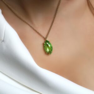 Green Tourmaline Marquise Pendant Necklace · Gold Prong 14k October Birthstone Pendant · Marquise Cut Gemstone Necklace for Women Green Tourmaline Marquise Pendant Necklace · Gold Prong 14k October Birthstone Pendant · Marquise Cut Gemstone Necklace for Women
