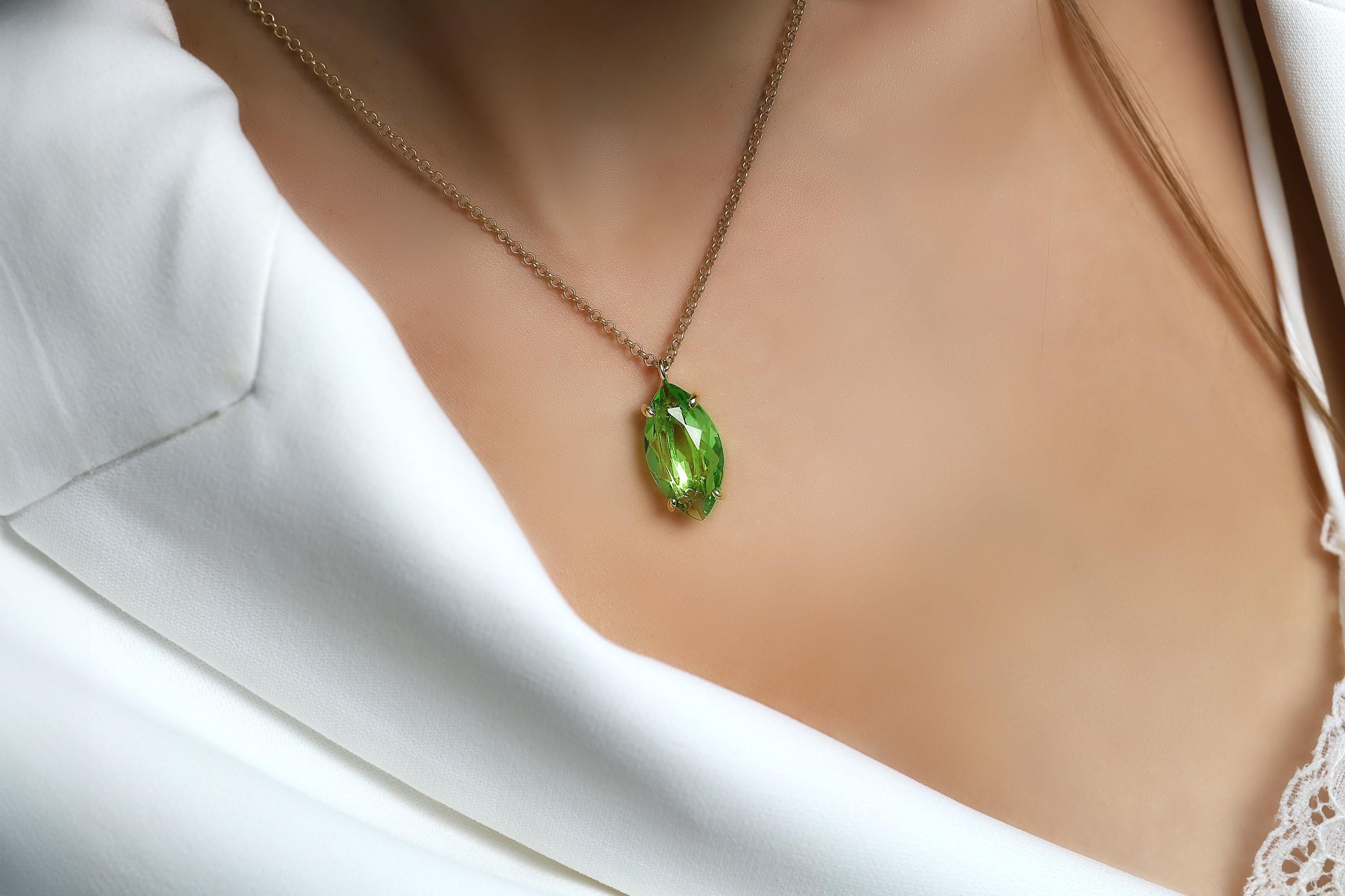 Green Tourmaline Marquise Pendant Necklace · Gold Prong 14k October Birthstone Pendant · Marquise Cut Gemstone Necklace For Women Green Tourmaline Marquise Pendant Necklace · Gold Prong 14k October Birthstone Pendant · Marquise Cut Gemstone Necklace For Women