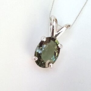 Green Tourmaline Pendant Natural Untreated Nigerian Gemstone High Grade VVS Clarity Sterling Silver Green Tourmaline Pendant Natural Untreated Nigerian Gemstone High Grade VVS Clarity Sterling Silver