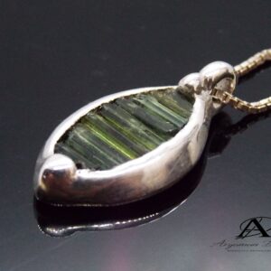Green Tourmaline Sterling Silver Pendant, Elegant Gemstone Necklace Green Tourmaline Sterling Silver Pendant, Elegant Gemstone Necklace