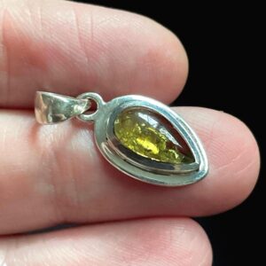 Tiny Green Tourmaline Pendant, Handmade With Natural Tourmaline & Solid Sterling Silver, Beautiful Perfect Gift!, Dainty Teardrop Pendant Tiny Green Tourmaline Pendant, Handmade With Natural Tourmaline & Solid Sterling Silver, Beautiful Perfect Gift!, Dainty Teardrop Pendant