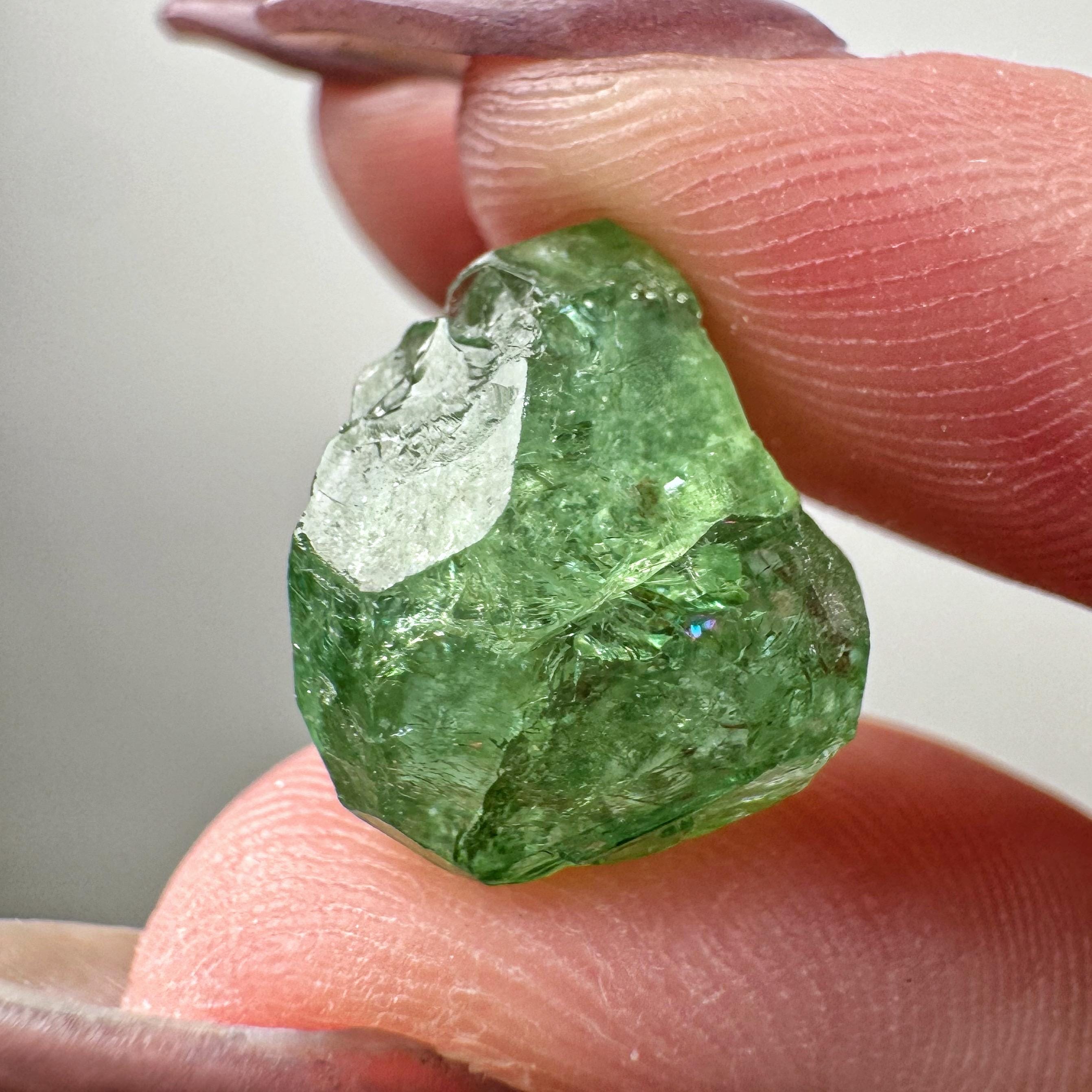 Chromium Green Tourmaline , 2g , - #7 (raw Crystal Specimen, Heart Chakra, Healing Stone, Love)