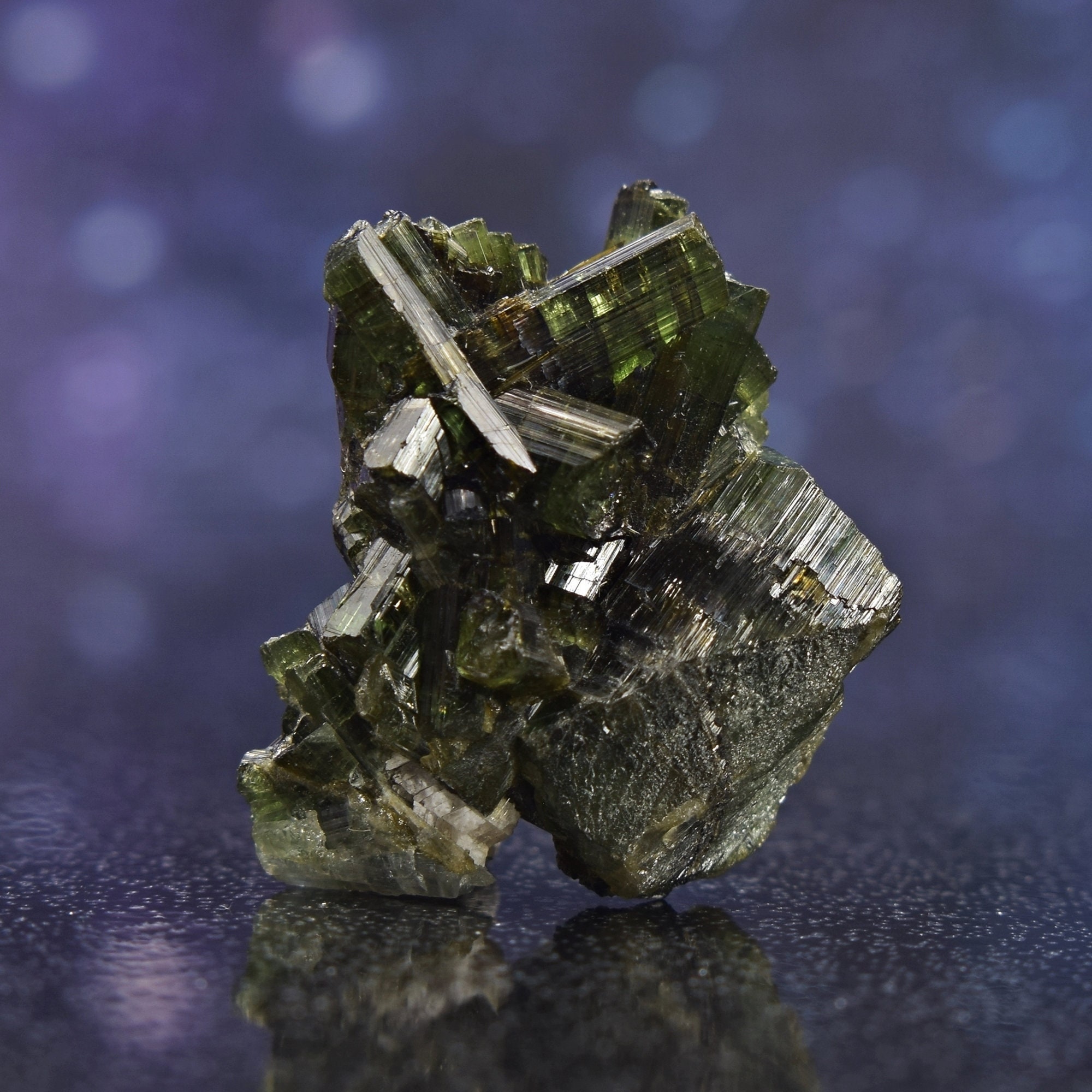 Green Tourmaline Cluster From Brazil | 1.35" | 11.5 Grams Green Tourmaline Cluster From Brazil | 1.35" | 11.5 Grams