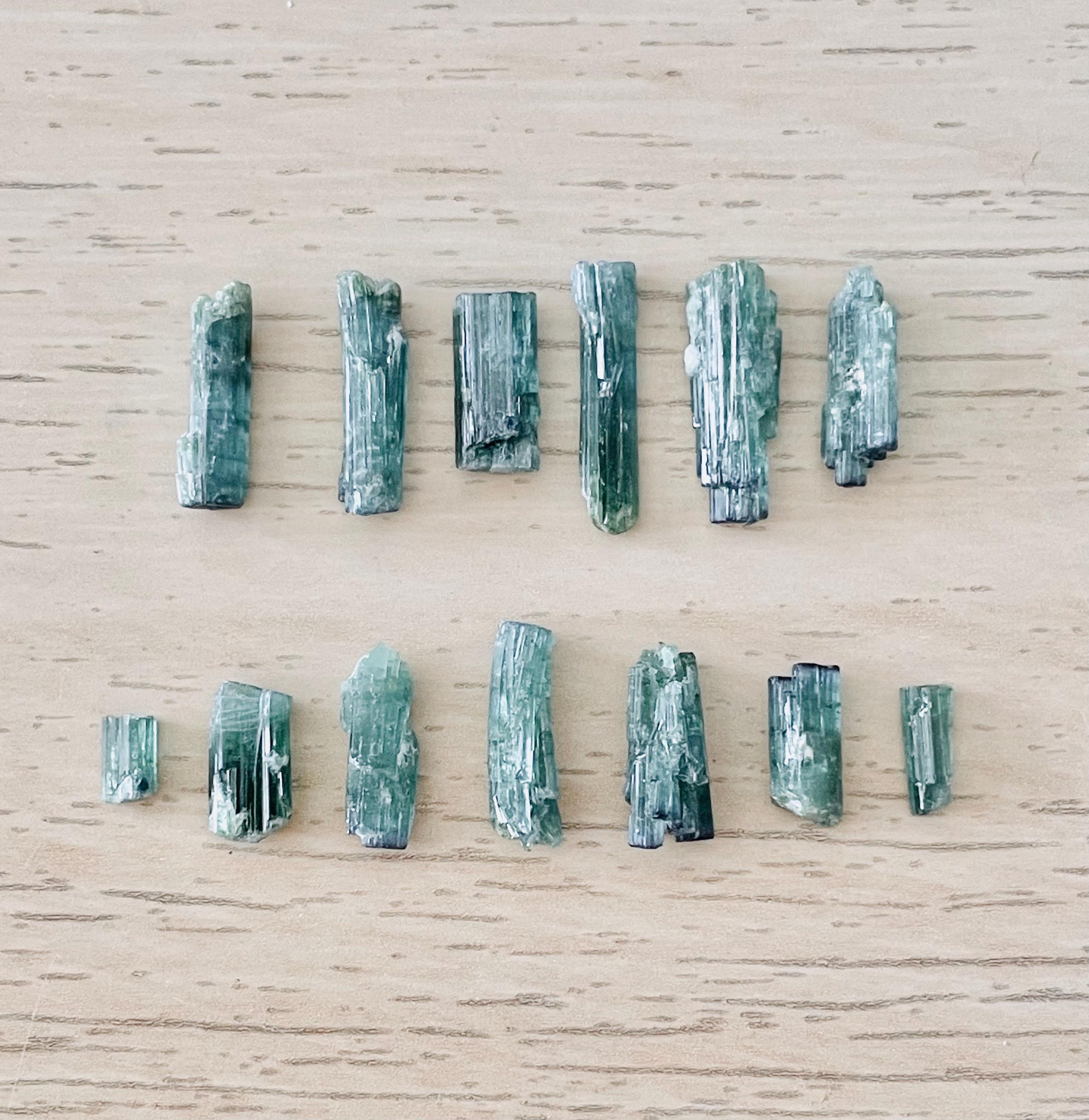 Raw Green Tourmaline Crystal Lot: Natural Gemstone Pieces (5.7g) Raw Green Tourmaline Crystal Lot: Natural Gemstone Pieces (5.7g)
