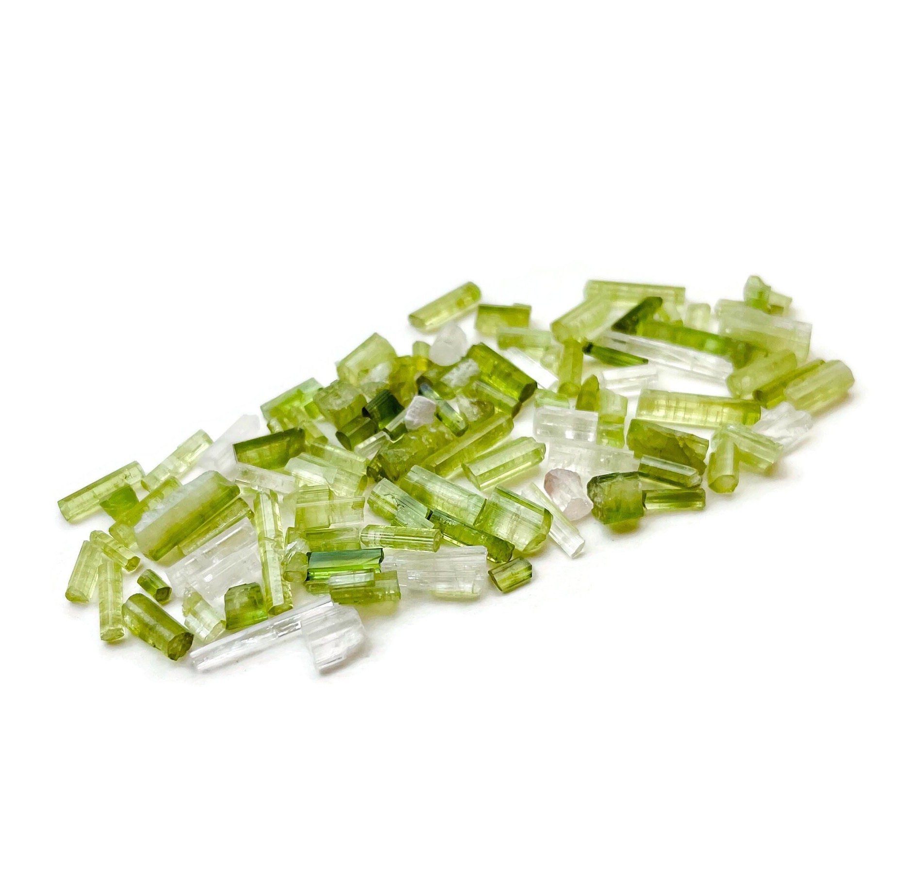 Raw Green Tourmaline Crystal Lot: Pakistan Gemstone Rough (5 Grams/25 Ctw)