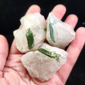 Tourmaline In Quartz Crystal - Tourmaline Quartz - Green Tourmaline - Raw Tourmaline Stones - Tourmaline In Matrix - Brazilian Quartz Tourmaline In Quartz Crystal - Tourmaline Quartz - Green Tourmaline - Raw Tourmaline Stones - Tourmaline In Matrix - Brazilian Quartz