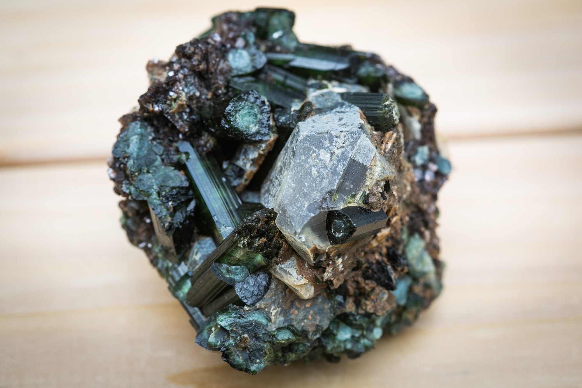 Indicolite And Green Tourmaline Cluster Specimen - Blue Tourmaline - Indicolite - Green Tourmaline Blue Tourmaline Cluster - Indicolite Indicolite And Green Tourmaline Cluster Specimen - Blue Tourmaline - Indicolite - Green Tourmaline Blue Tourmaline Cluster - Indicolite