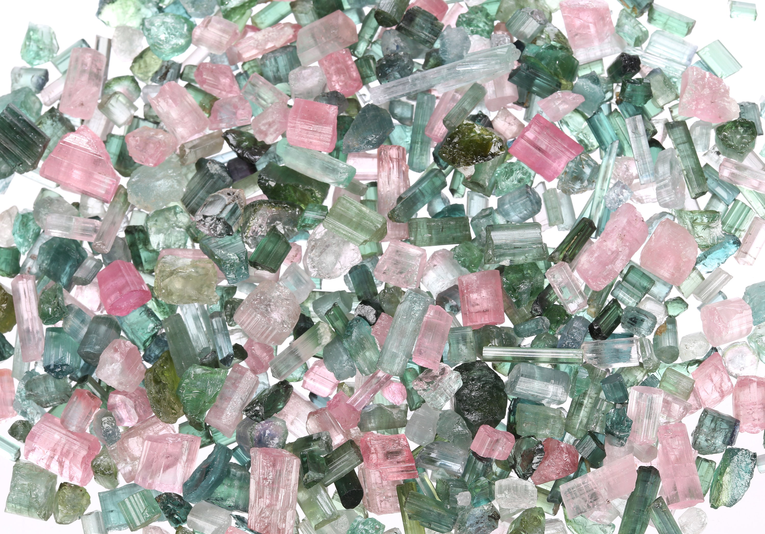 Mixed Pink And Green Tourmaline, Raw Tourmaline, Rough Tourmaline, Paprok Mine, Raw Tourmaline Crystal, Mixedtour004