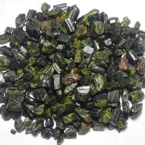 Natural Green Tourmaline Rough Gemstone Mix: Raw Crystal Specimens Natural Green Tourmaline Rough Gemstone Mix: Raw Crystal Specimens